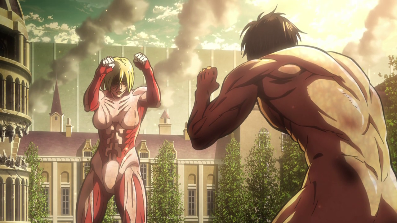 Attack On Titan - Female Titan vs Eren Titan